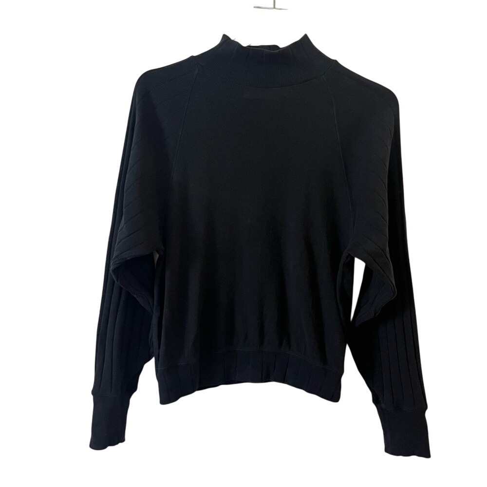 Free People FP Beach Too Cool to Care Pullover‎ Top Size XS Black